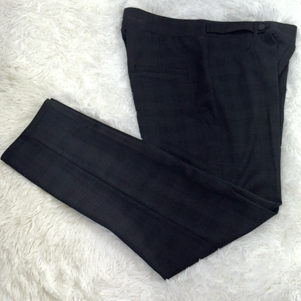 NWT CHLOE & JASMINE Black Plaid Trousers Size Medium Price to sell! - Picture 5 of 6